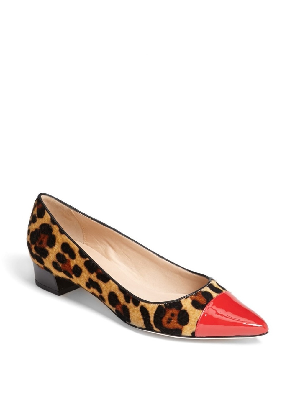 kate spade Leopard Print Flats with Red Cap Toe